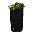 thumbnail image 1 of Good Ideas Impressions Palm 65 Gallon Rain Saver - Black, 1 of 6