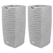 Good Ideas Impressions Riverwalk 50 Gal Rain Saver, Light Granite 2 Pack
