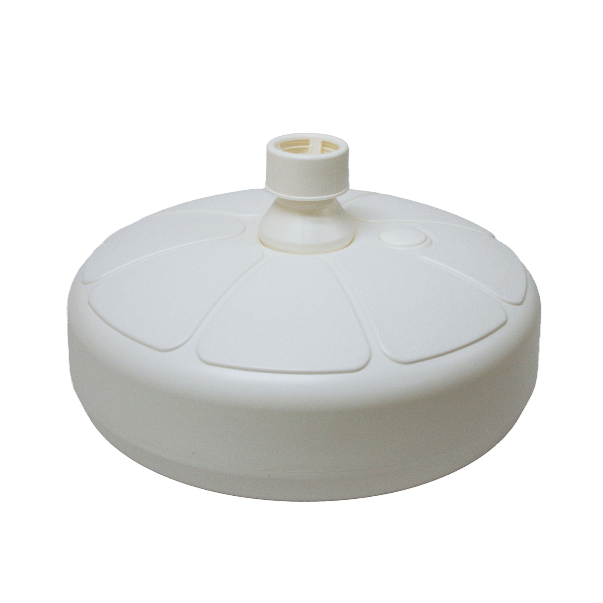 White Flower Concrete Outdoor Umbrella Stand Base