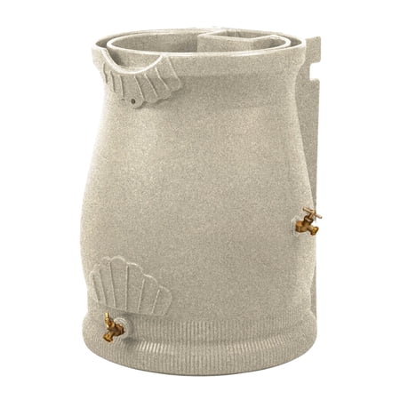 Good Ideas RWURN50-SAN 50 Gallon Rain Water Saver Wizard Barrel Urn, Sandstone