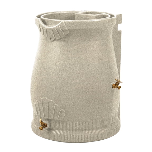 Good Ideas Rain Water Saver Wizard Barrel Urn RWURN50-SAN, 50 Gallon, Sandstone