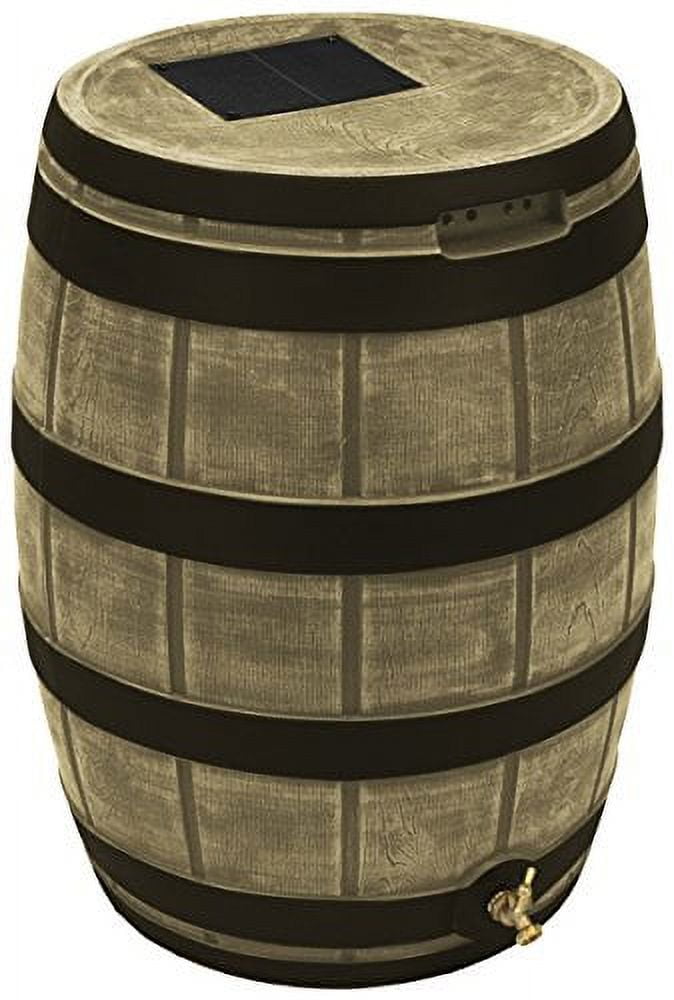 Good Ideas Rain Vault 50-Gallon Rain Barrel - Dark Ribbed - Khaki