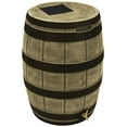 thumbnail image 1 of Good Ideas Rain Vault 50-Gallon Rain Barrel - Dark Ribbed - Khaki, 1 of 4