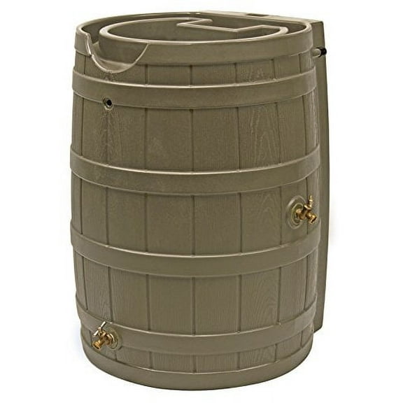 Good Ideas Rain Wizard 65 Gallon Rain Barrel - Khaki