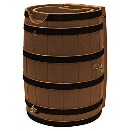Good Ideas Rain Wizard 65 Gallon Rain Barrel with Darkened Ribs - Terra Cotta