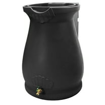 Good Ideas Rain Wizard Urn 65 Gallon Rain Barrel - Black