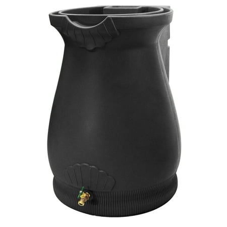 Good Ideas Rain Wizard Urn 65 Gallon Rain Barrel - Black