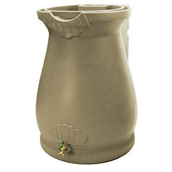Good Ideas Rain Wizard Urn 65-Gallon Rain Barrel - Khaki