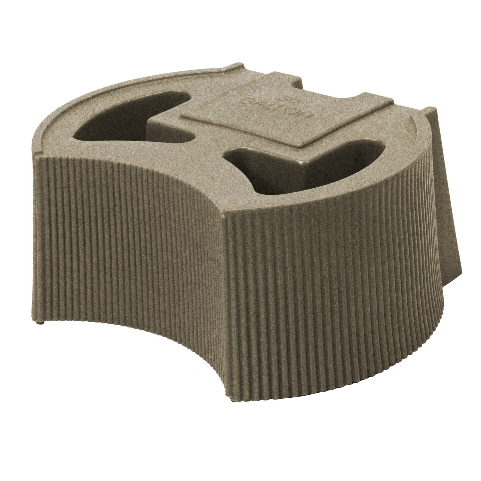 Sandstone Plastic Rain Barrel Stand with Structured Core