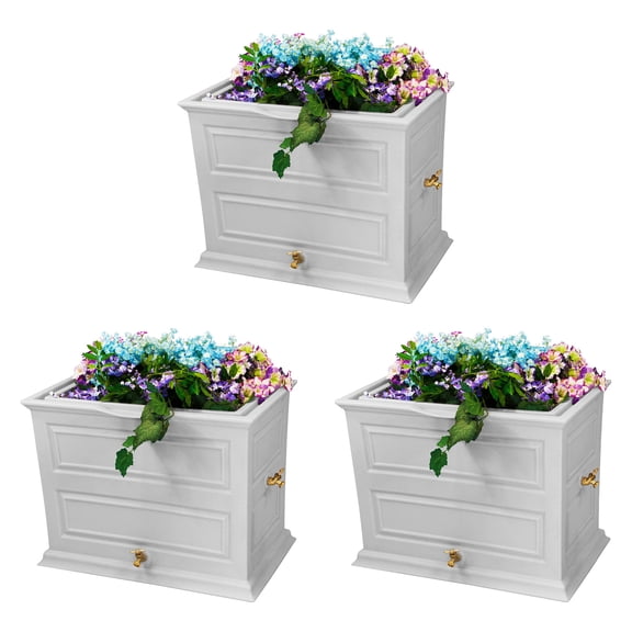 Good Ideas Savannah 42 Gallon Colonial Style Rain Barrel Planter (3 Pack)