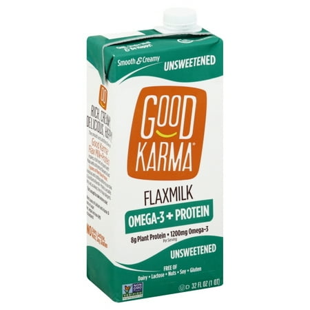 Good Karma Flax Milk - Protein - Vanilla - Case Of 6 - 32 Fl Oz