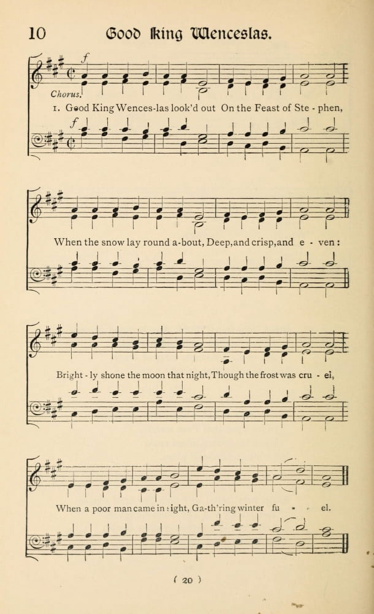 Good King Wenceslas 1 Neale Christmas Carols New & Old 1850 Canvas Art - (18 x 24)
