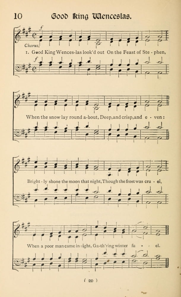 Good King Wenceslas 1 Neale Christmas Carols New & Old 1850 Canvas Art - (24 x 36)