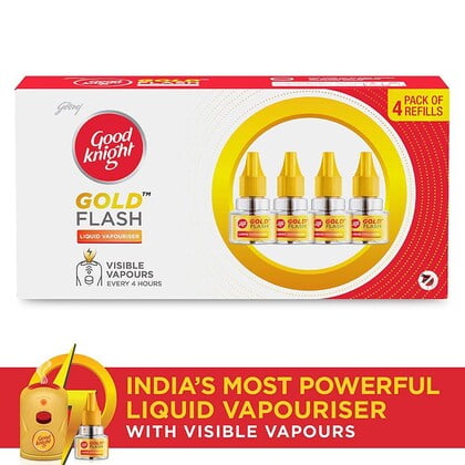 Good Knight Gold Flash Mosquito Repellent Refill 45 ml (Pack of 4)