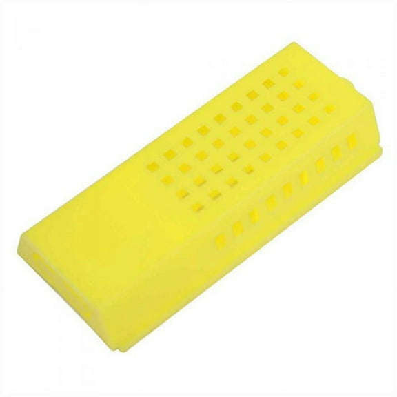 Good Land Bee Supply GLQCAGE-Y Beekeeping Queen Bee Cage Yellow Plastic - 3" x 1-1/2" x 1/2"