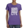thumbnail image 1 of Good Life Quote Shaped T-Shirt Women -Image by Shutterstock, Female Large, 1 of 4