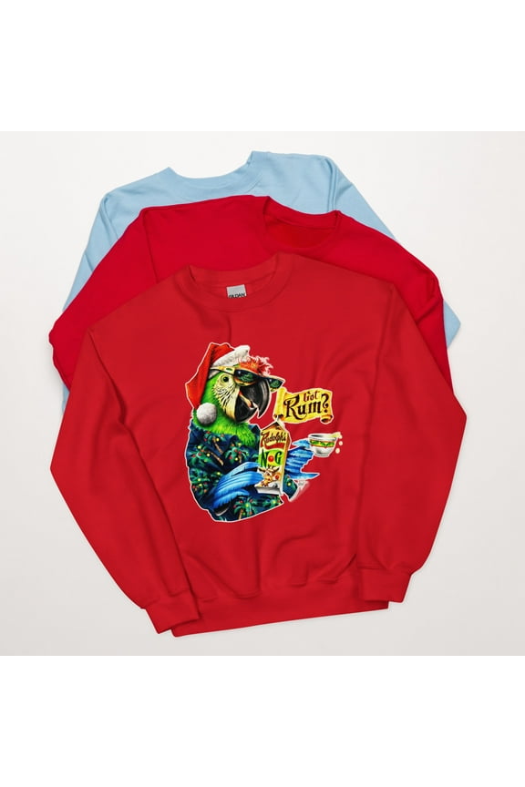 Good Life Rudolph's Red Nose Egg Nog Ugly Christmas Sweater Sweatshirt Funny