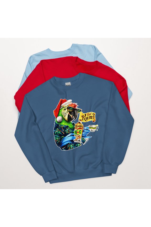 Good Life Rudolph's Red Nose Egg Nog Ugly Christmas Sweater Sweatshirt Funny