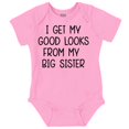 thumbnail image 1 of Good Looks Big Sis Little Sister Sibling Bodysuit Jumper Girls Infant Baby Brisco Brands 12M, 1 of 6