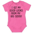 thumbnail image 1 of Funny Good Looks From Big Sister Bodysuit Jumper Girls Infant Baby Brisco Brands 18M, 1 of 6