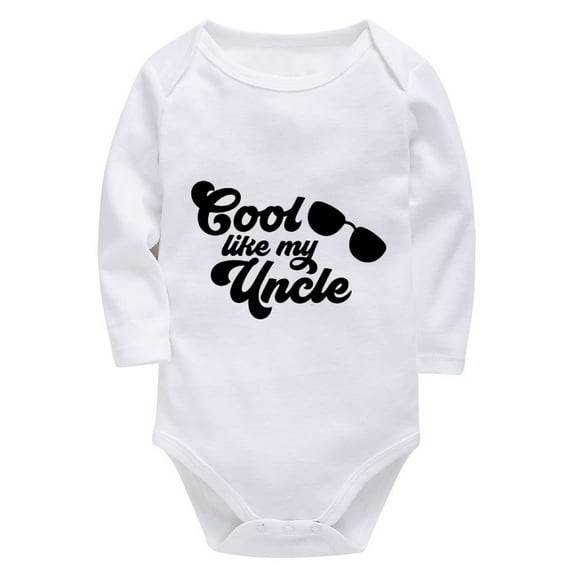 Good Looks Like My Uncle Baby Onesie for Girls Long Sleeve Unixex Baby Clothing White Neutral Onsies3-6 Months