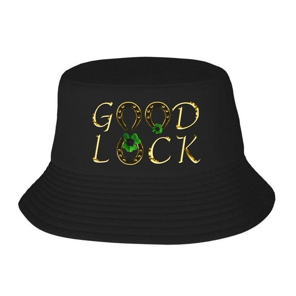 Good Luck Bucket Hat For Womens And Mens Outdoor Beach Fisherman Hat Sun Hat