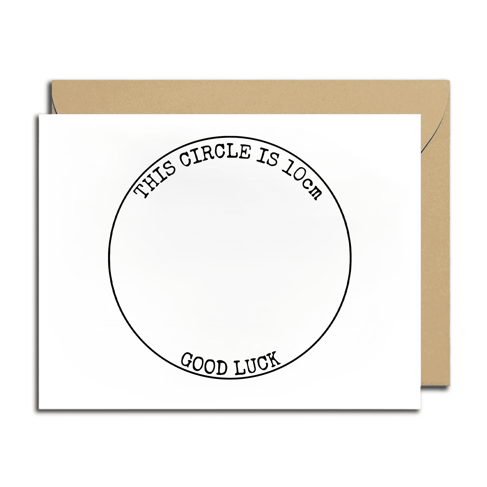 Good Luck Card with 10cm Circle Design – Blank Inside Greeting Card ...