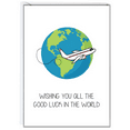 thumbnail image 1 of Good Luck Card with Airplane Design – Wishing You All the Luck in the World – Blank Inside – Perfect for Graduations, New Jobs, or Travel Enthusiasts, 1 of 2