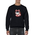 thumbnail image 1 of Good Luck Cat Sweatshirt Men -SPIdeals Designs, Male Medium, 1 of 4