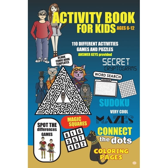 The Good Luck Cats Activity Book For Kids Ages 6-12: More than 110 fun ...