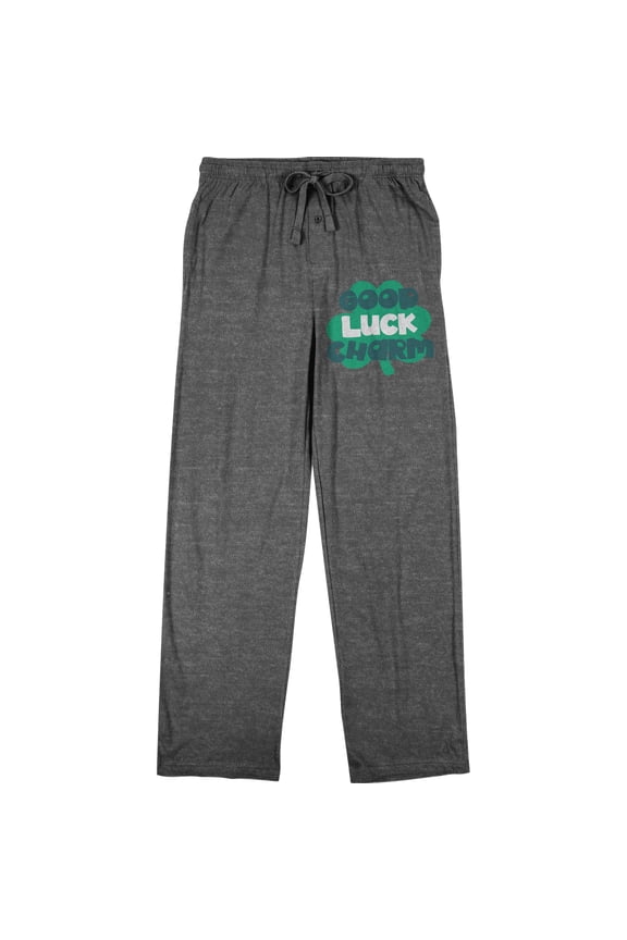 Good Luck Charm St. Patrick's Day Men's Heather Gray Pajama Pants