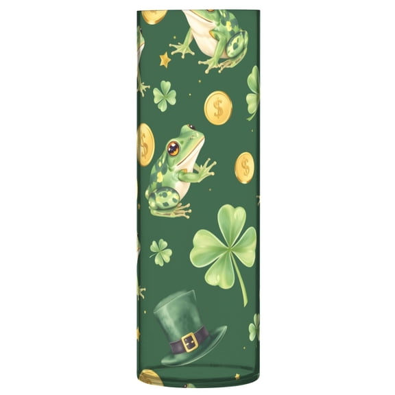 Good Luck Frog Pattern Vase Flower Vase Clear Unbreakable Plastic Tall Decorative 11.8in