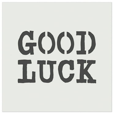 Good Luck Fun Text DIY Cookie Wall Craft Stencil - 5.5 Inch
