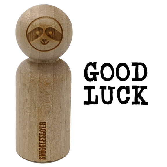 Good Luck Fun Text Rubber Stamp for Scrapbooking Crafting Stamping - Small 3/4 Inch