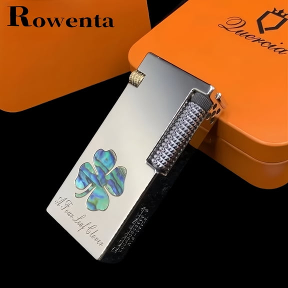 Good Luck Handmade Brass Trench Kerosene Lighter Electroplated Bright Chrome Color Shell Inlay