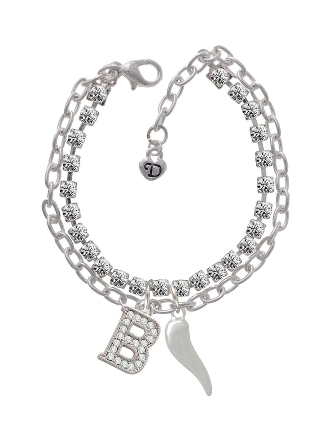 Double Initial Crystal Bracelet