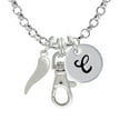 thumbnail image 1 of Good Luck Italian Horn - C - Initial Badge Clip Necklace, 1 of 1