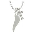 thumbnail image 1 of Good Luck Italian Horn - T - Crystal Initial Sophia Necklace, 18"+1", 1 of 2