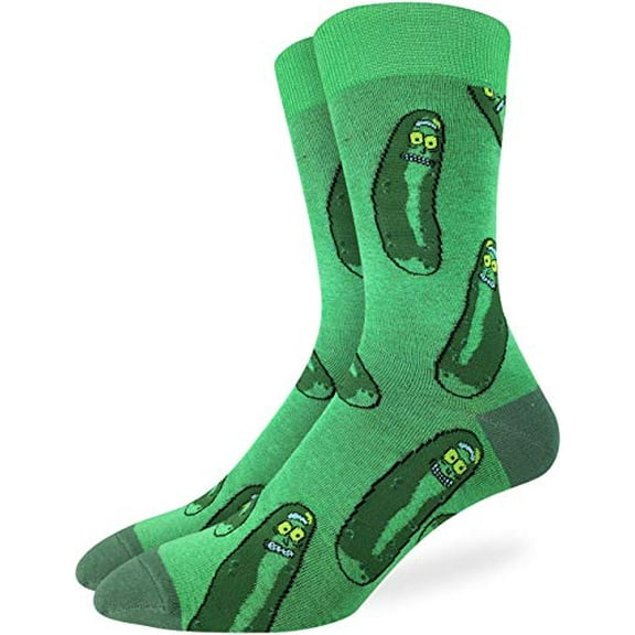 Good Luck Sock Men's Rick and Morty Pickle Rick Socks, Adult Shoe Size 7-12