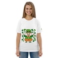 thumbnail image 1 of Good Luck Unisex Organic Cotton Tee Shirt Short Sleeve Crew Neck Variety (White, M), 1 of 4