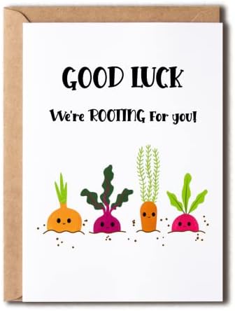 Good Luck We're Rooting For You - Root Vegetables Good Luck Card ...