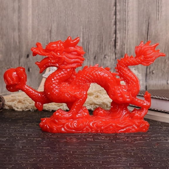Good Lucky Dragon Chinese Twelve Zodiac Statue Gold Dragon Statue Animals Sculpture Figurines Desktop Decoration