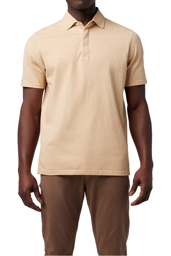 SS Rugby Solid in Super Natural Jersey - Warm Sand, Large