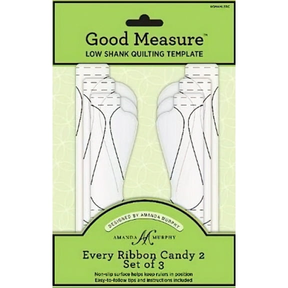 Good Measure - Low Shank Every Ribbon Candy 2 3pc Longarm Quilting Template by Amanda Murphy