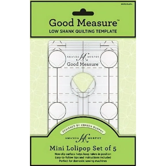Good Measure - Low Shank Lollipop 5 pcs Longarm Quilting Template by Amanda Murphy