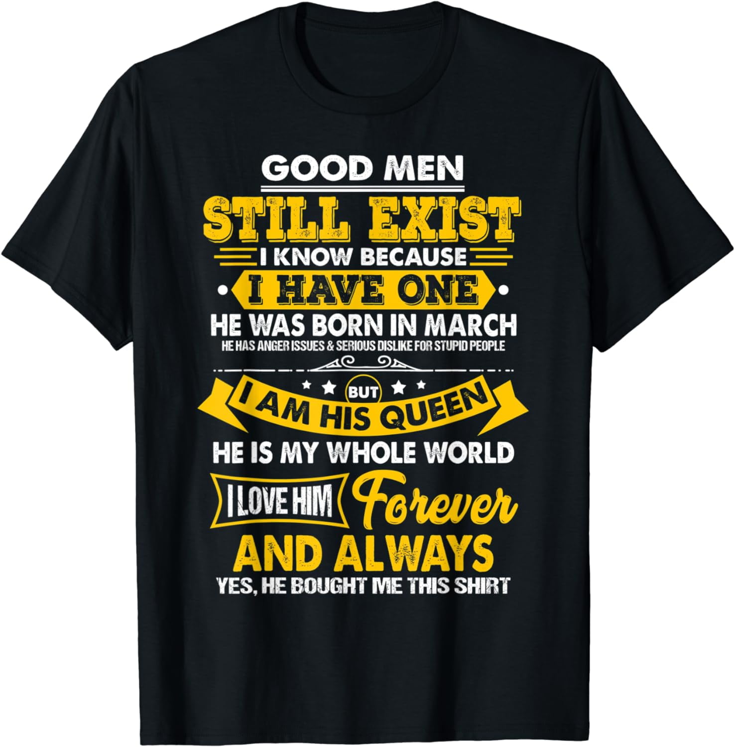 Best Men Born in March T-Shirt Birthday Gift Father's Day