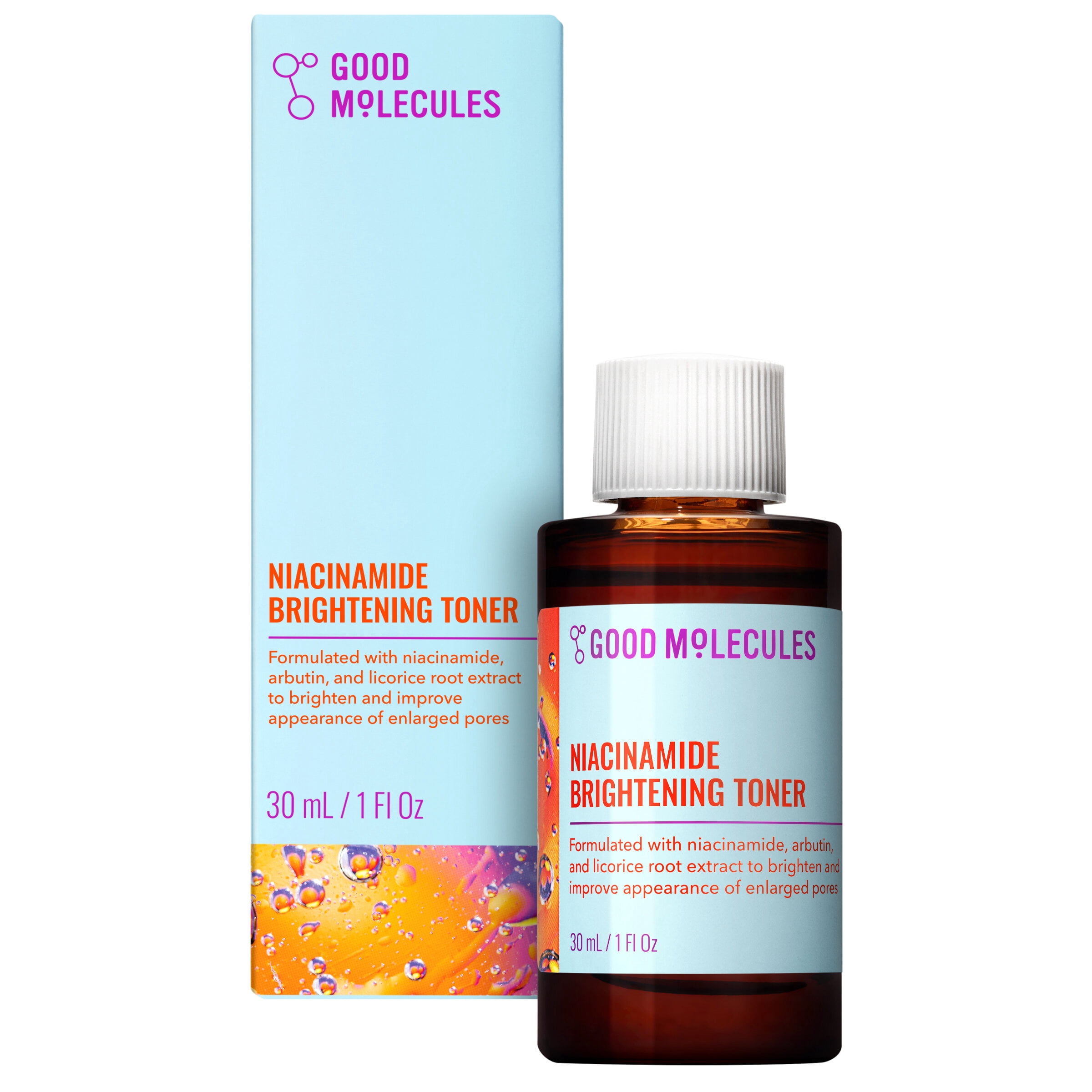 Good Molecules Niacinamide Brightening Toner - Toner with Niacinamide & Arbutin for Balancing Skin Tone & Minimizing the Look of Pores, Skincare for Face, 1 fl oz
