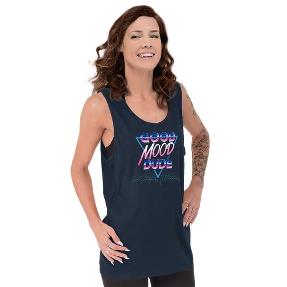 Good Mood Dude Chill Eighties Vibes Tank Top T Shirts Men Women Brisco Brands S