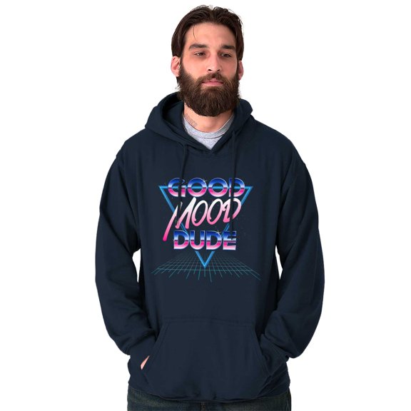 Good Mood Dude Chill Eighties Vibes Unisex Plus Fleece Graphic Hoodie Brisco Brands 3X