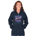 thumbnail image 1 of Good Mood Dude Chill Eighties Vibes Zip Up Hoodie Men's Women's Brisco Brands S, 1 of 6